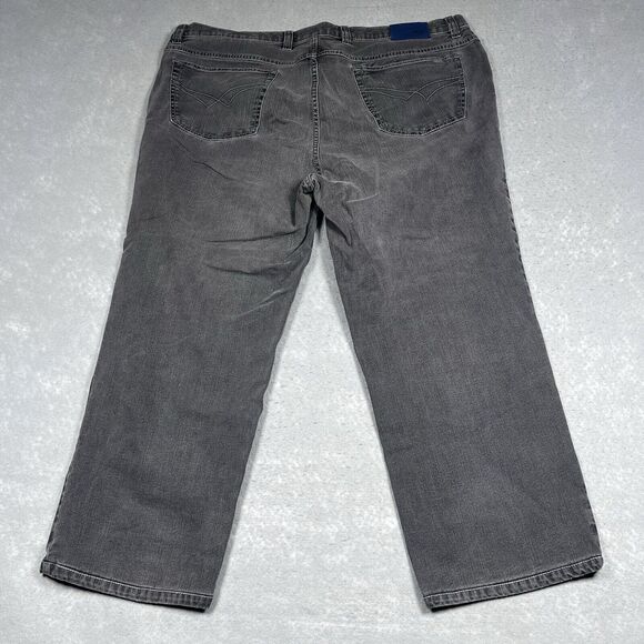 Hiltl Trousers Jeans Mens Size 44 Gray Ultimate Stretch Denim Straight Relaxed - Picture 7 of 14